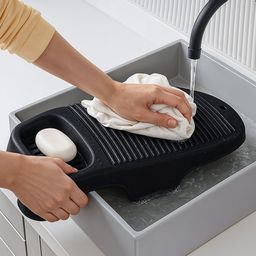 Kuber Industries Black Plastic Bath Accessories Set-picture-44