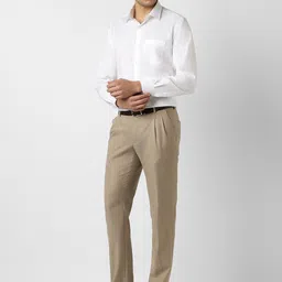 Van Heusen Men Slim Fit Pleated Formal Trousers image 5