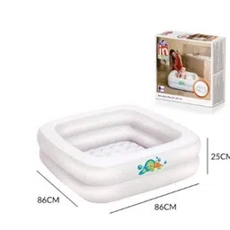 intelligent Inflatable (IND*92) Paddling Pool 86 x 86 x 25 cm Swimming Pool Inflatable Swimming Pool image 3