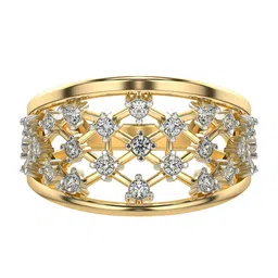 VALANOVA Yellow Gold Plated Sterling Silver Certified 0.12 Ct Lab Grown Diamond Ring image 2