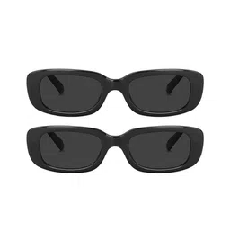 EYMEN I Unisex Set Of 2 Rectangle Sunglasses eym_ICombo 2 Black Candy 399-Black image 4