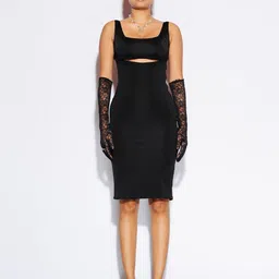FREAKINS Shoulder Strap Cut out Sheath Dress image 2