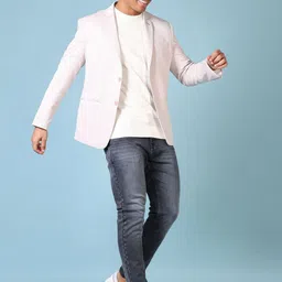 V-Mart Notched Lapel Collar Single Breasted Blazer image 4