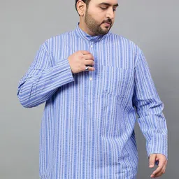 bigbanana Men Striped Thread Work Kurta-picture-12