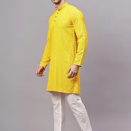 VIBEPRINT Men Mirror Work Kurta image 2