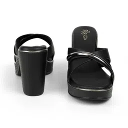 Tresmode Women Albanny Leather Party Block Sandals image 3