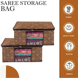 AMAK INC Brown Fabric Multi-Utility Wardrobe Organisers image 3