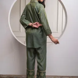 Juniper Solid Zari Tunic and Pants Co-ord Set image 3