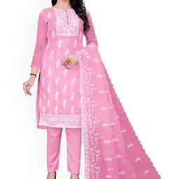 Maroosh Floral Embroidered Organza Unstitched Dress Material-picture-29