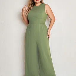 StyleCast Solid Sleeveless Plus Size Playsuit image 4