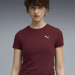 Puma Women Slim-Fit Crew Neck T-Shirt-image-4