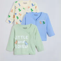 Hopscotch Girls Pack of 3 Printed V-Neck T-shirt-image-98