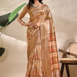 Vmdesigns Ethnic Motifs Silk Blend Handloom Mysore Silk Saree-picture-30