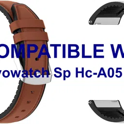 ACM WSM33U22BRWT1029 Pack of 2 Watch Strap Leather Silicone 22mm for Asus Vivowatch Sp Hc-A05 Smartwatch (Brown/White) Smart Watch Strap-picture-19
