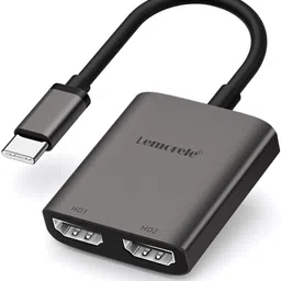 Lemorele USB C to Dual HDMI Adapter 4K @60Hz,USB to HDMI Converter for laptop & Monitor TC21 HDMI Connector-image-18