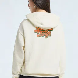 Bewakoof Heavy Duty Women Printed Hooded Sweatshirt image 2