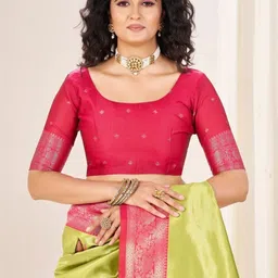 LALITATEX Woven Design Zari Art Silk Handloom Banarasi Saree image 3