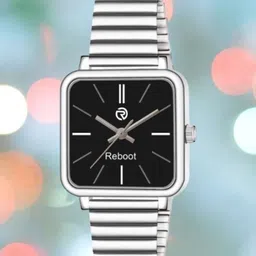REBOOT Men Dial & Stainless Steel Analogue Watch New198_151 Black Designer Square image 1