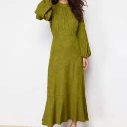 Trendyol Puff Sleeve A-Line Maxi Dress-picture-27