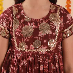 Sangria Girls Printed Pure Cotton Kurta & Trouser With Dupatta image 2