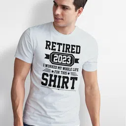 Seekbuylove Men Bio Finish Retired 2023 Round Neck Pure Cotton T-shirt-image-75