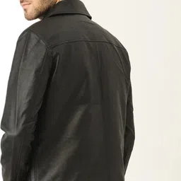 leather retail Men Printed Leather Jacket image 2