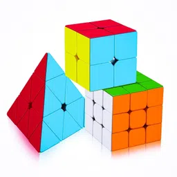 d eternal cube 2x2 3x3 and Pyraminx Triangle cube stickerless high speed magic Cube combo Brainstorming Puzzle Game Toy-picture-20