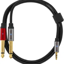 kirronix Mono Audio Cable 1.5 m 3.5mm TRS to Dual 6.35mm TS Cable | Stereo to Mono Splitter Audio Cable | Gold-Plated Connectors for-picture-23