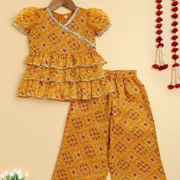 The Magic Wand Girls Printed Top With Palazzos-image-76