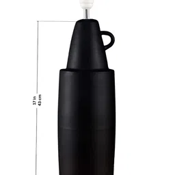 FREEDOM TREE Black & Orange Cylindrical Shaped Ceramic Table Lamp image 2