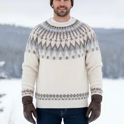 Mast & Harbour Men Fair Isle Printed Pullover image 3