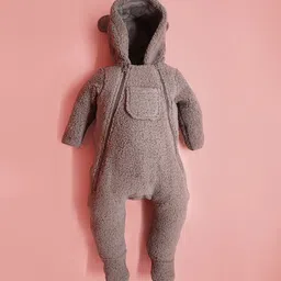 Cherry Crumble Kids Hooded Winterwear Sleepsuit image 1