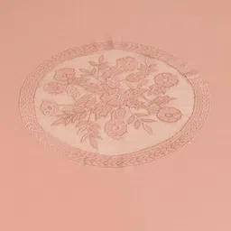 Ammorada Pink Self Design Cotton 245 GSM Double King Bed Covers image 3