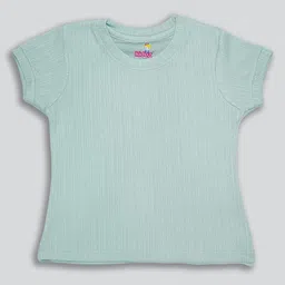 kidoz Girls Self Design Round Neck Relaxed Fit Regular Cotton T-shirt-image-56