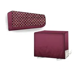 The Furnishing Tree Maroon Plastic Air Conditioner Cover-picture-12