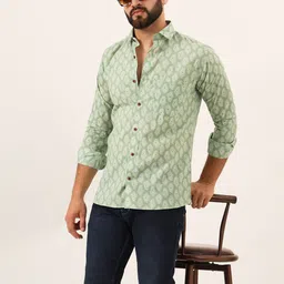MILLENNIAL MEN Men Comfort Sheer Printed Casual Shirt-picture-33