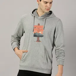 LEON Men Printed Hooded Sweatshirt image 4