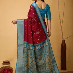 SHOPLANCE Ethnic Motifs Zari Saree image 5