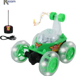 kezam Rechargeable 5-Function 360° Rotating Remote Control Stunt Car Toy image 1