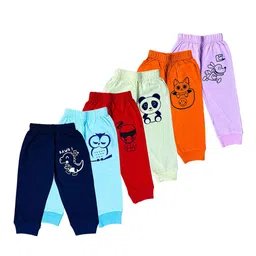 Surfbae Infants Pack Of 6 Printed Cotton Mid-Rise Relaxed-Fit Joggers-picture-17