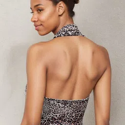 StyleCast x Revolte Animal Printed Cowl Neck Crop Top image 3