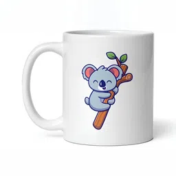 Mr UVD White & Blue Printed Ceramic Glossy Mugs Set of Cups and Mugs image 1