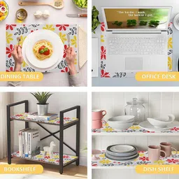 Kuber Industries White Set of 1 Water Resistant Shelf Liner Organisers image 4