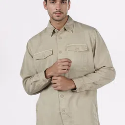 Celio Men Classic Oversized Fit Solid Spread Collar Casual Shirt-picture-15