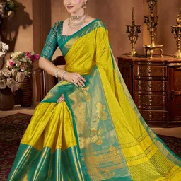 LeeliPeeri Designer Ethnic Motifs Woven Design Zari Saree image 4