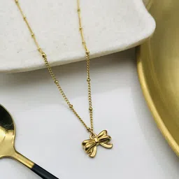 ANJNI CREATION Gold-Plated Pendant With Chain-image-10