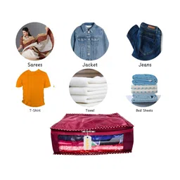 Ajabh Maroon Set of 8 Regular Multi-Utility Organisers image 2