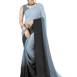 Moda Rapido Ombre Dyed Poly Georgette Regular Saree image 1