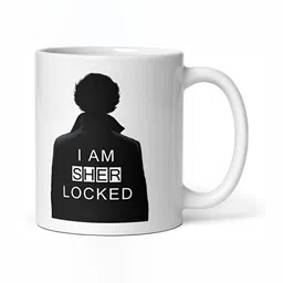 Mr UVD White & Black Printed Ceramic Glossy Mug 350 ml image 2