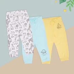 Pantaloons Baby Infant Boys Pack of 3 Animal Printed Joggers-picture-23